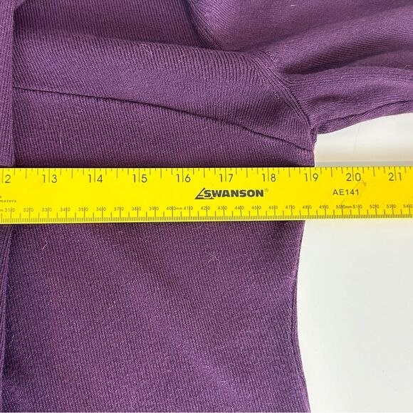 Calvin Klein Purple Long Sleeve Front Twist Sweater L - Picture 5 of 8